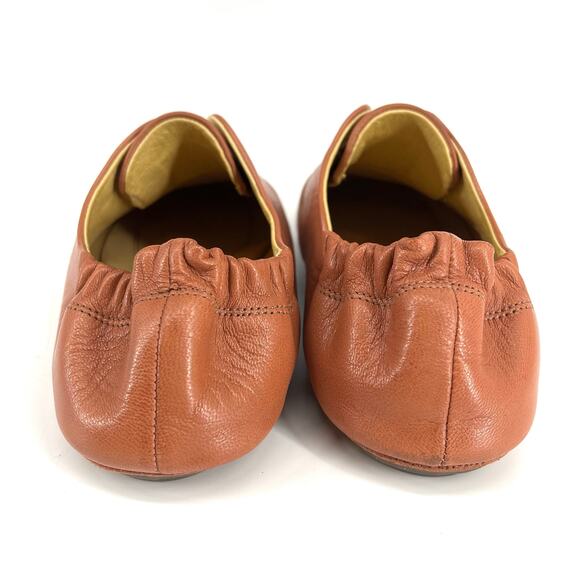 Chocolat Blu Cassie Slip on Brown Leather‎ Flats (7) - Picture 6 of 10
